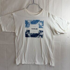 Hurley Mens Blue Cloud Logo Short Sleeve T-Shirt Med